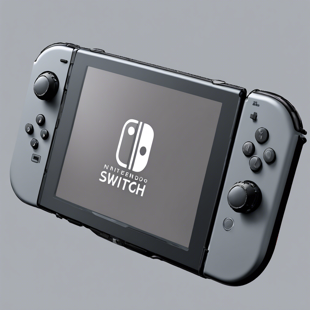 An illustration of a potential Nintendo Switch 2 with enhanced graphics capabilities