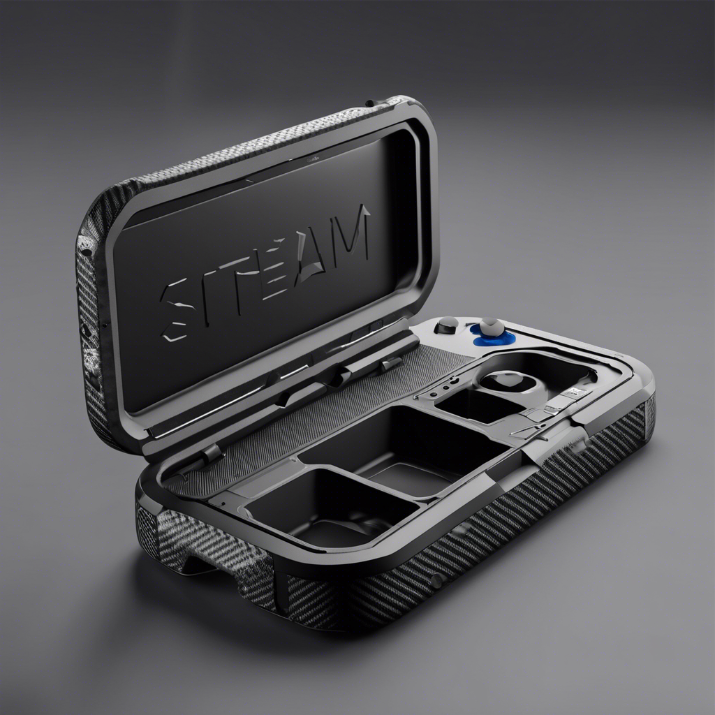 A rugged protective case with carbon fiber accents for the Steam Deck