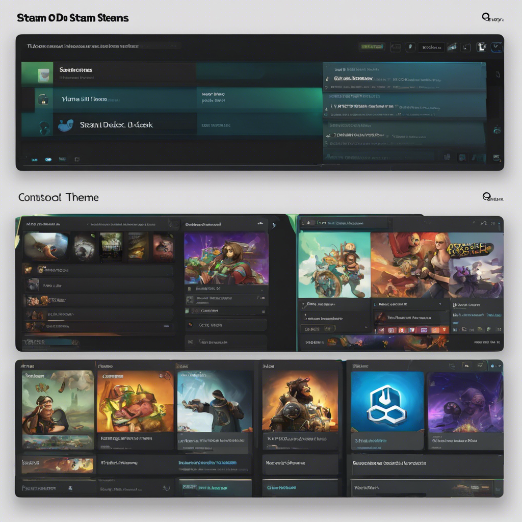 An illustration of installing custom themes on Steam Deck