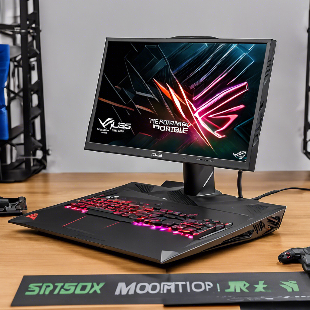 A sleek and modern ASUS ROG Strix XG17 portable monitor